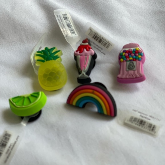 NWT sweets jibbitz crocs bundle rainbow gumball pineapple ice cream Sunday lime - Picture 3 of 3